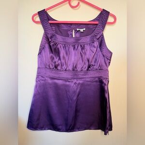 Cache Rich Purple Satin Top